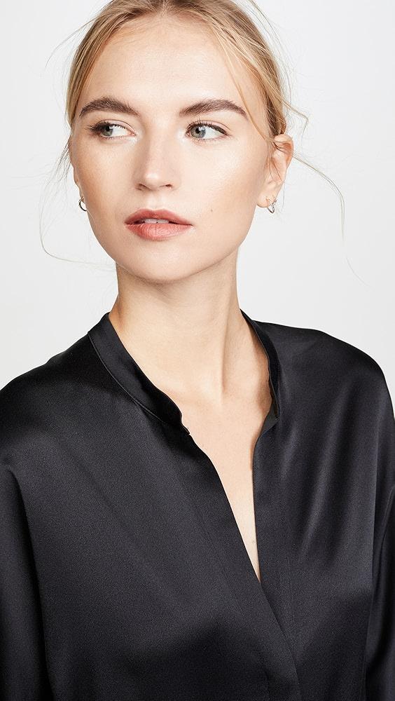 Vince Band Collar Blouse | Shopbop Product Image