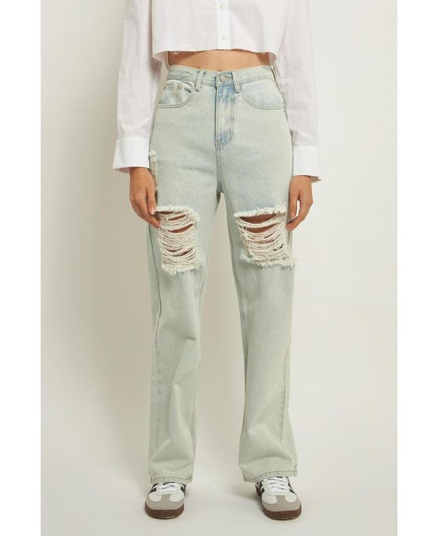 Grey Lab Womens Destroyed Jeans Product Image