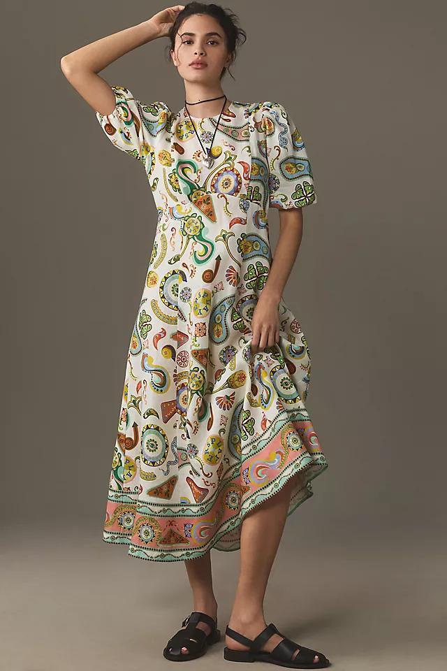 ALÉMAIS Arcade Linen Midi Dress Product Image