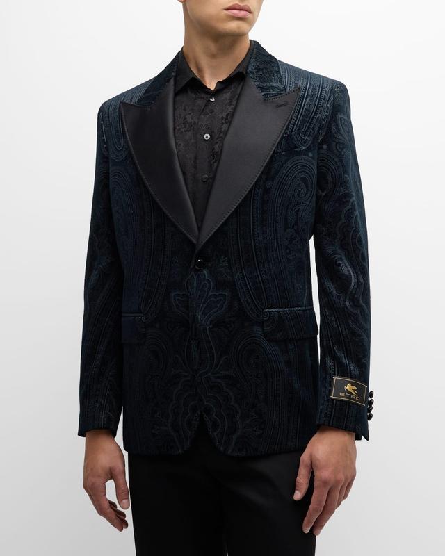 Men's Paisley Velvet Evening Jacket Product Image