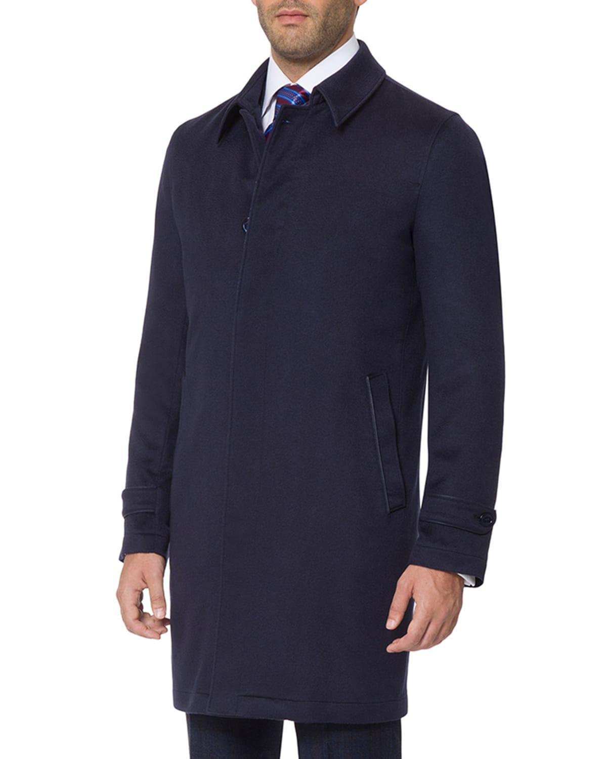 Mens Solid Cashmere Topcoat Product Image