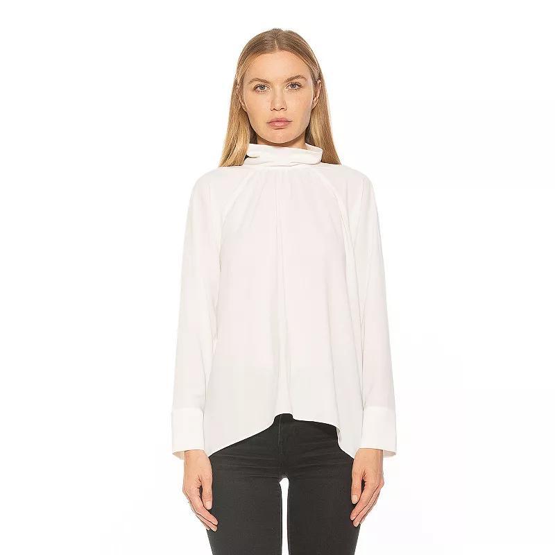 Alexia Admor Womens Danielle Mockneck Blouse - Black Product Image