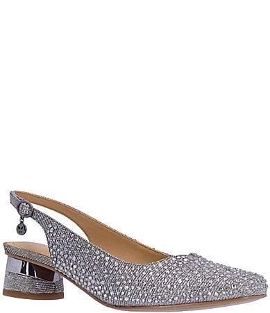 J. Renee Baline Rhinestone Glitter Sling Pumps Product Image