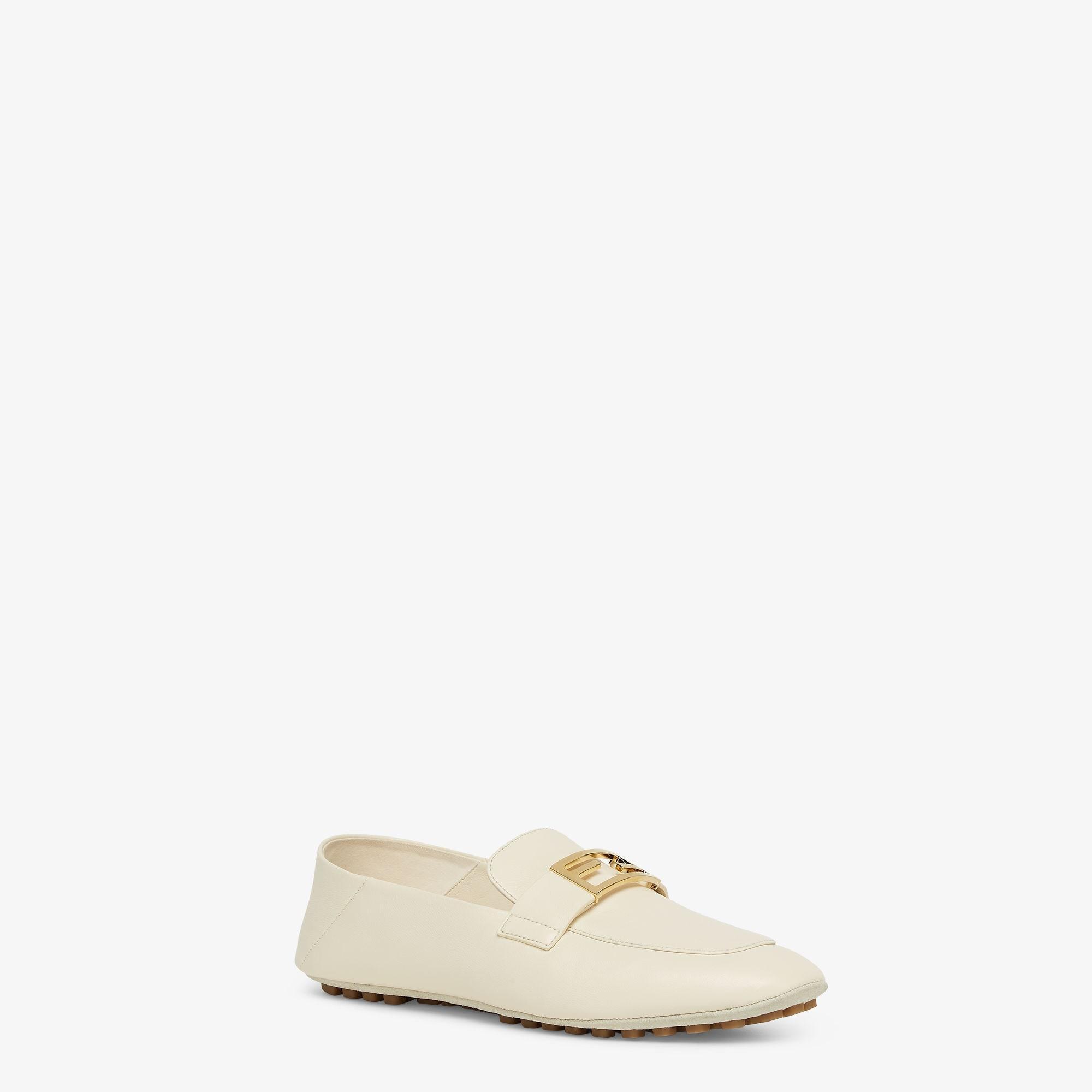 BaguetteWhite leather loafers Product Image