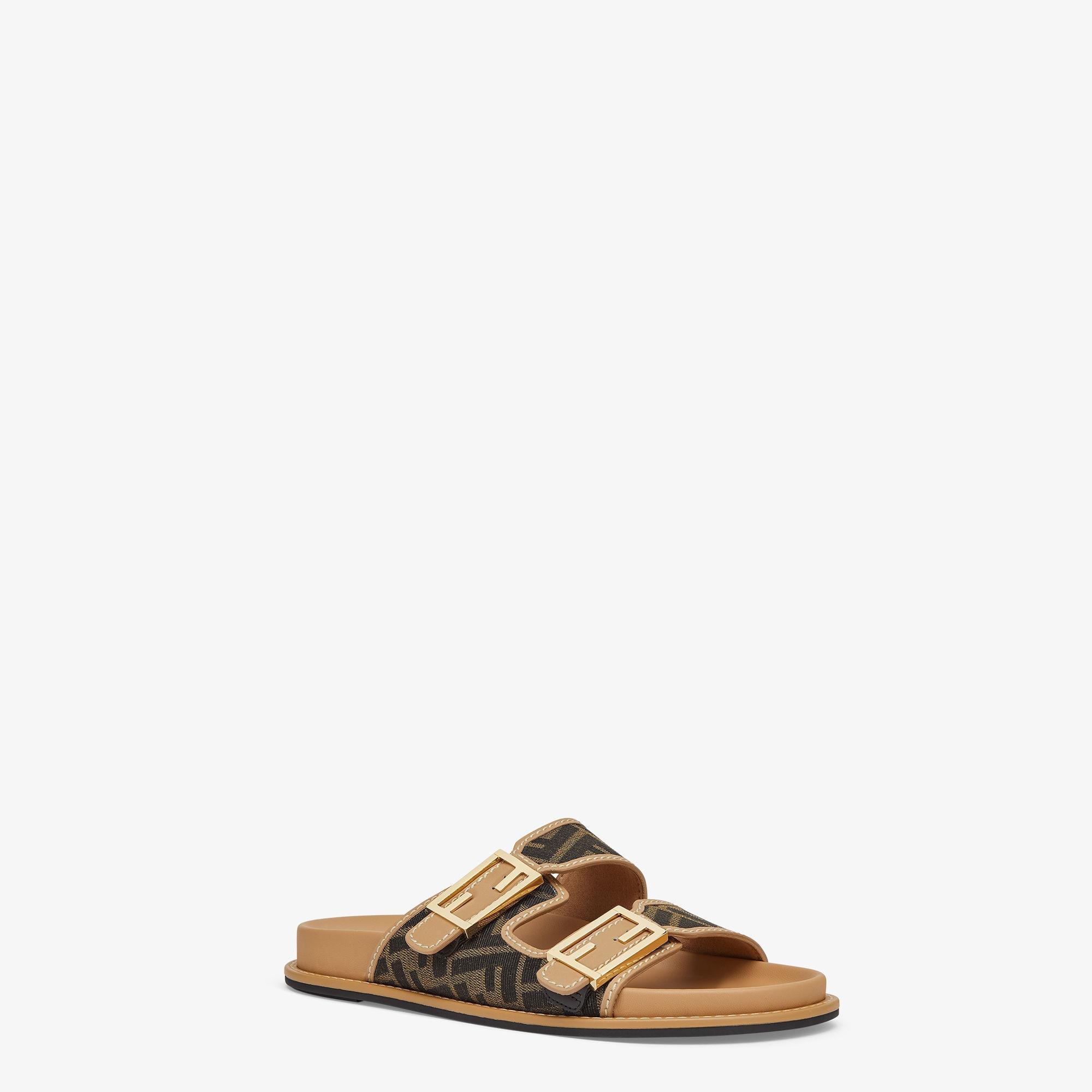 Fendi FeelBrown FF fabric slides Product Image