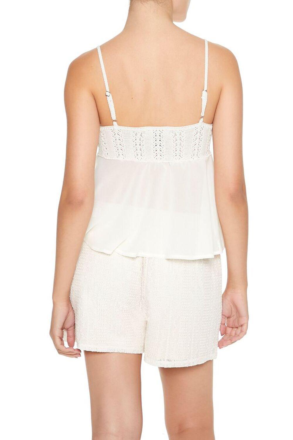 Crochet Sweater-Knit Split Cami | Forever 21 Product Image