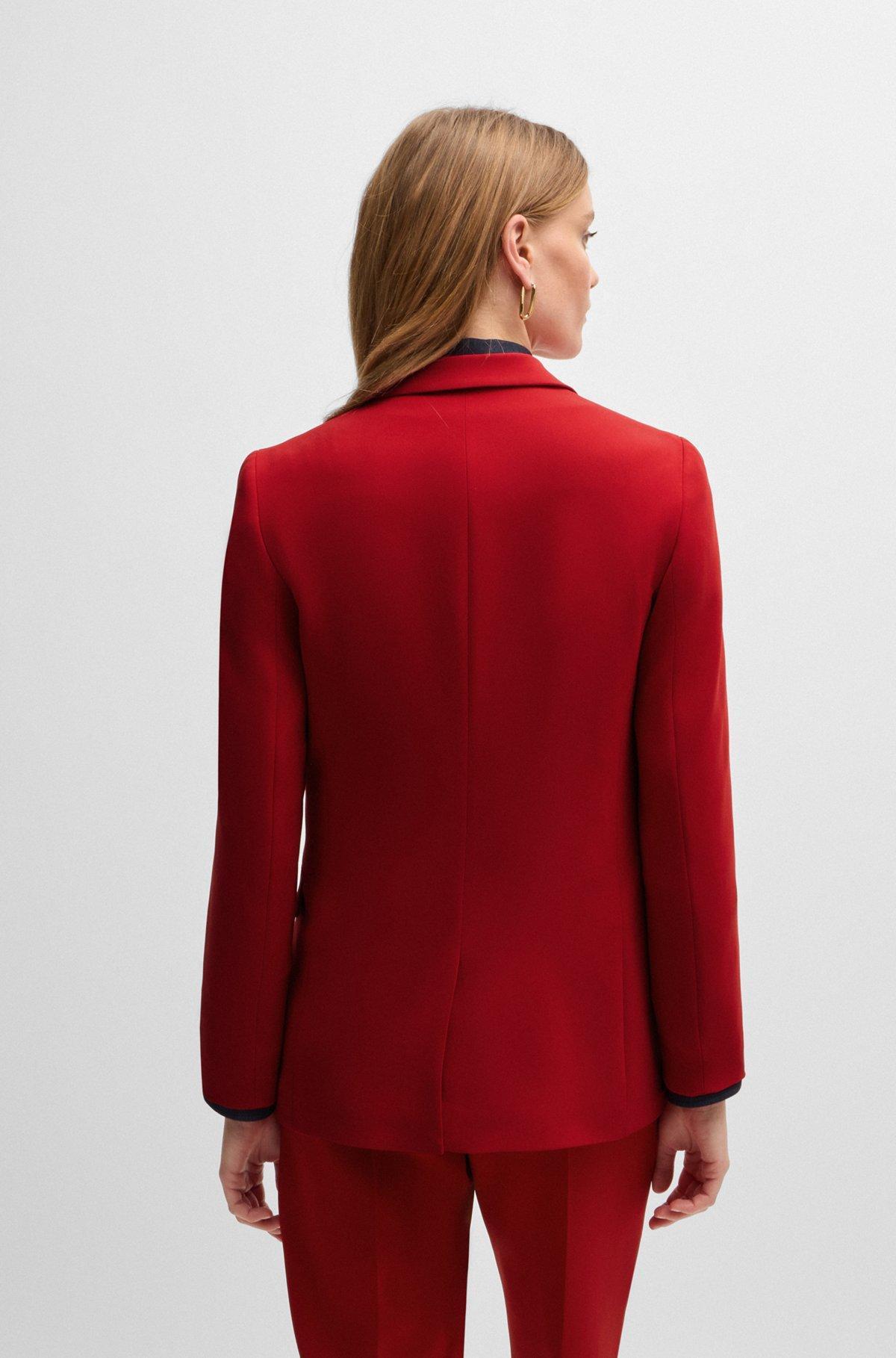 Regular-fit jacket in crease-resistant crepe Product Image