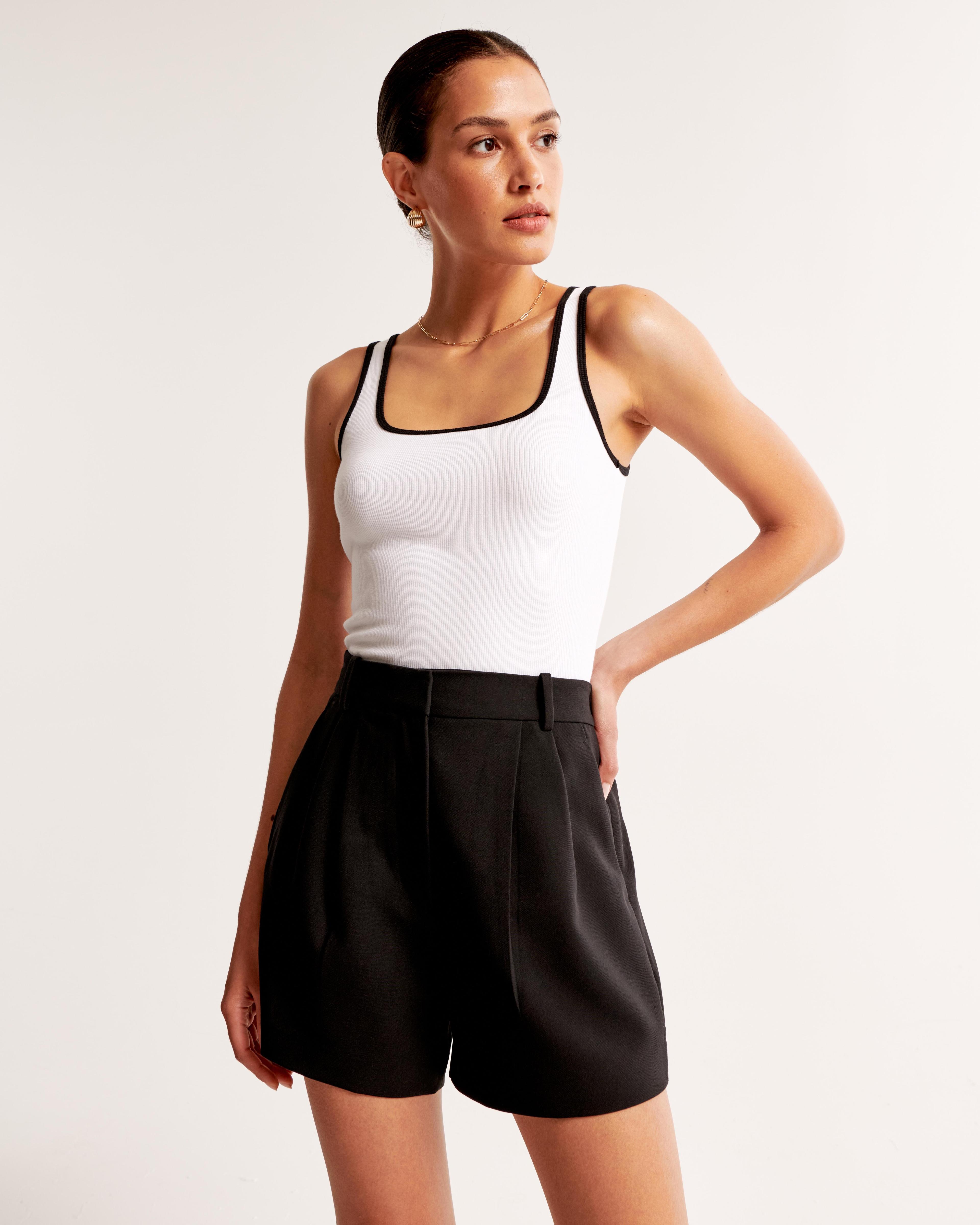 Essential Cropped Squareneck Rib Tank Product Image