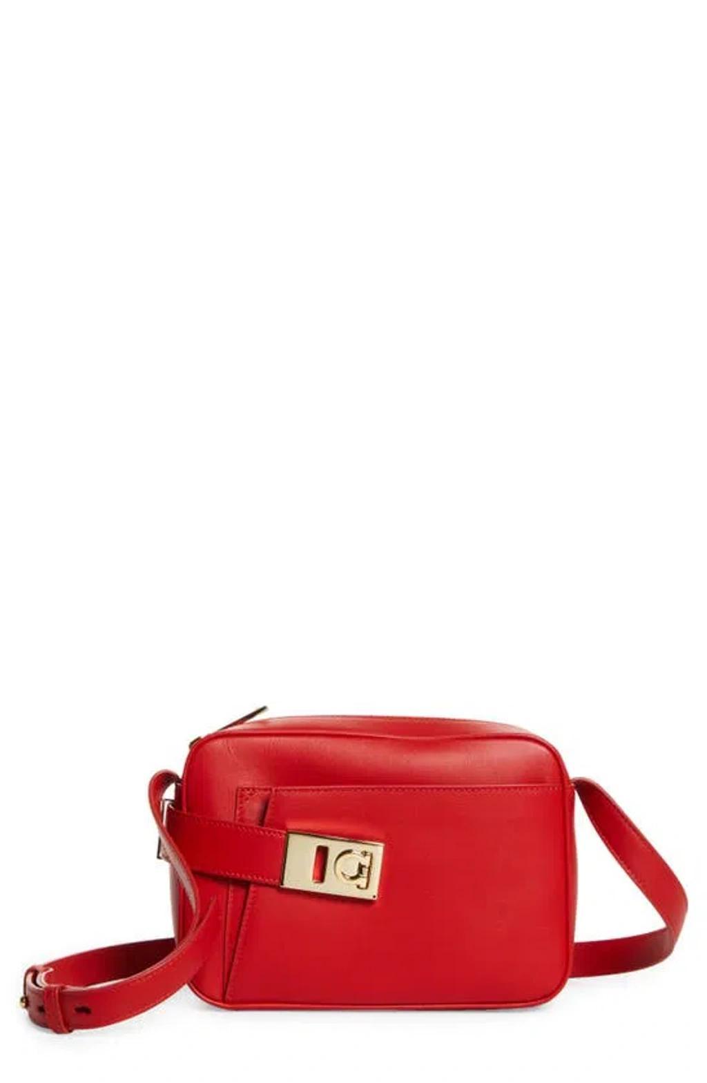 Archive Gancini Camera Crossbody Bag In Red Product Image