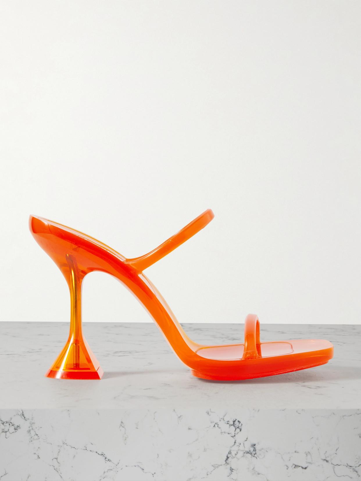 Brito 95mm Translucent Mules In Orange Product Image