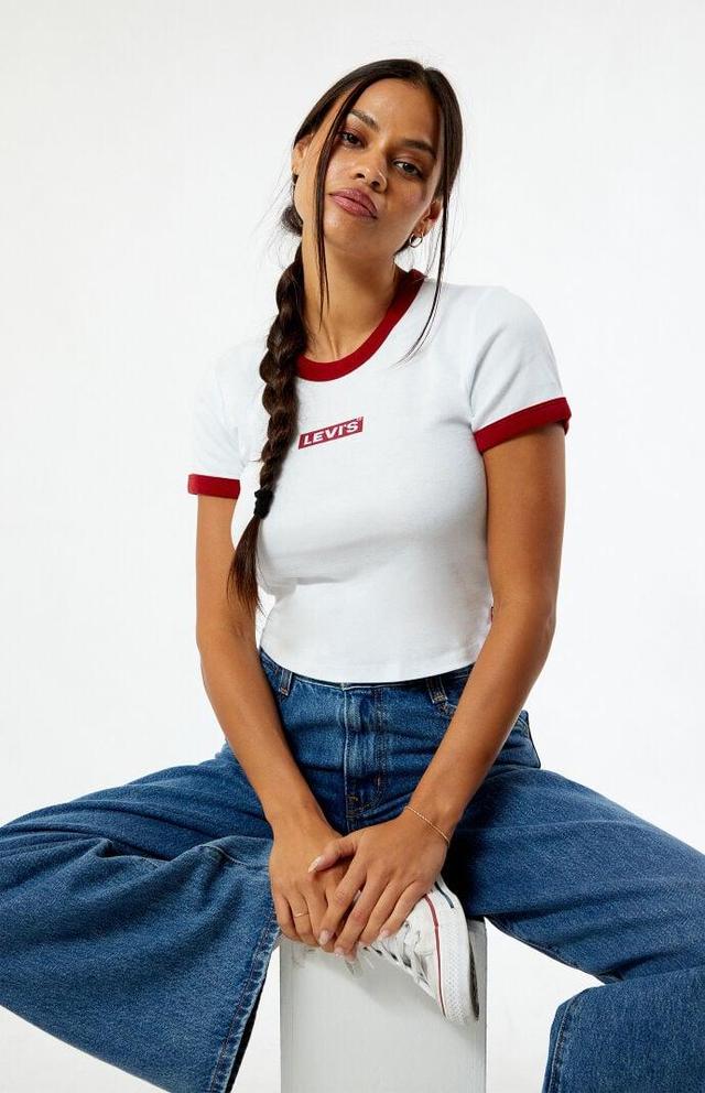 Levi's Women's Graphic Mini Ringer Baby T-Shirt Product Image