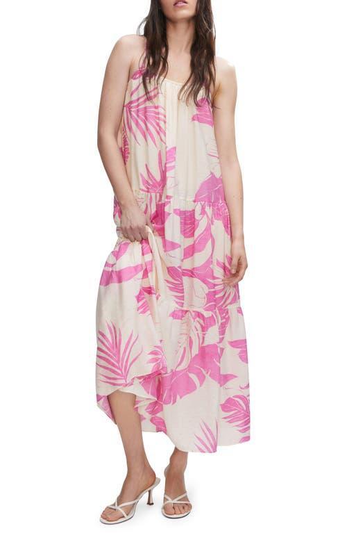 MANGO Print Ruffle Midi Sundress Product Image