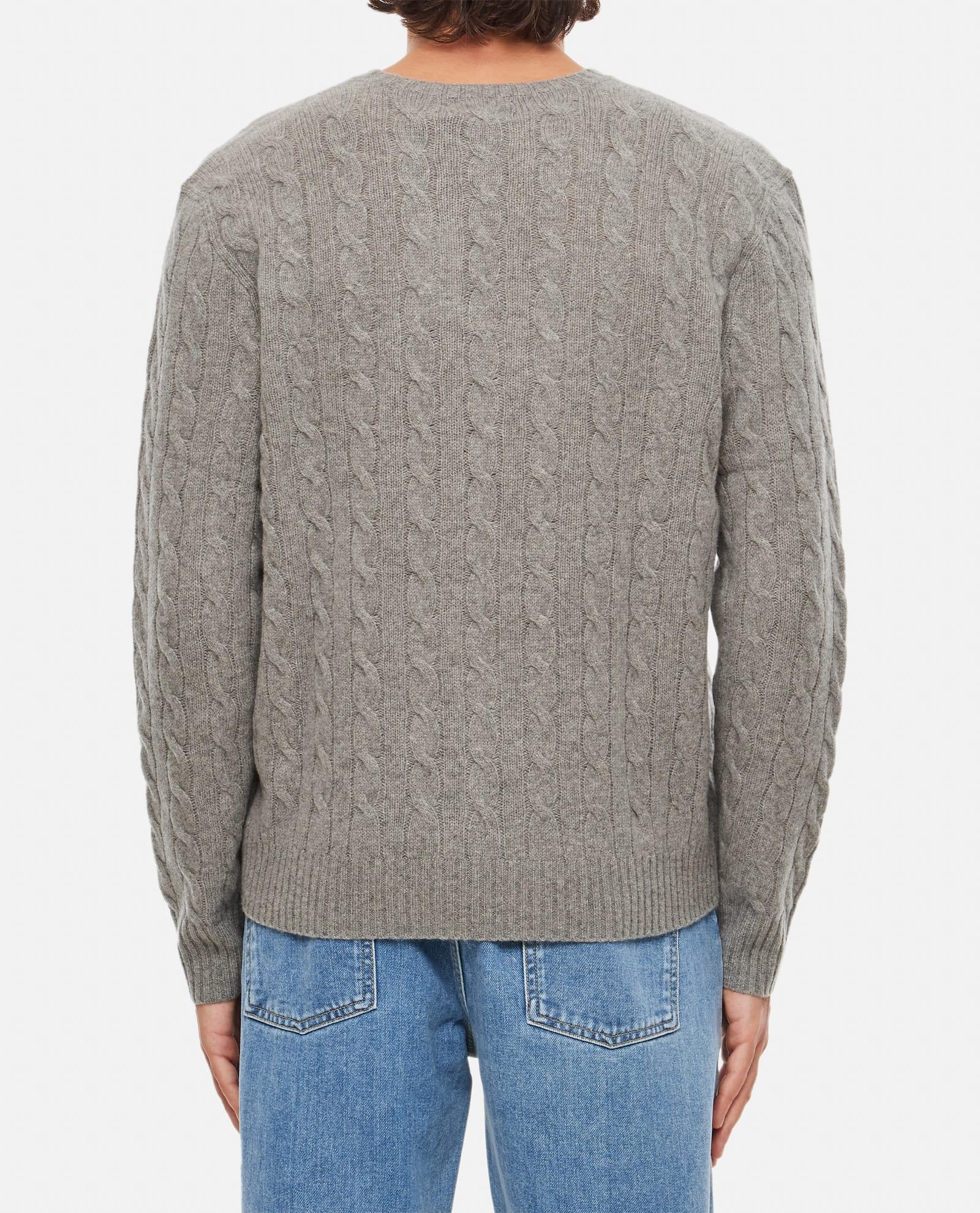 Crew-neck Cashmere Jumper In Grey Product Image