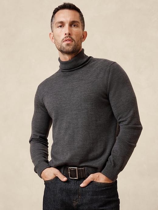 Merino Wool Turtleneck Sweater Product Image