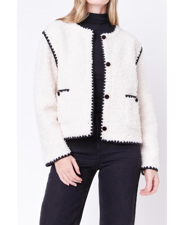 Womens Faux Shearling Jacket Product Image