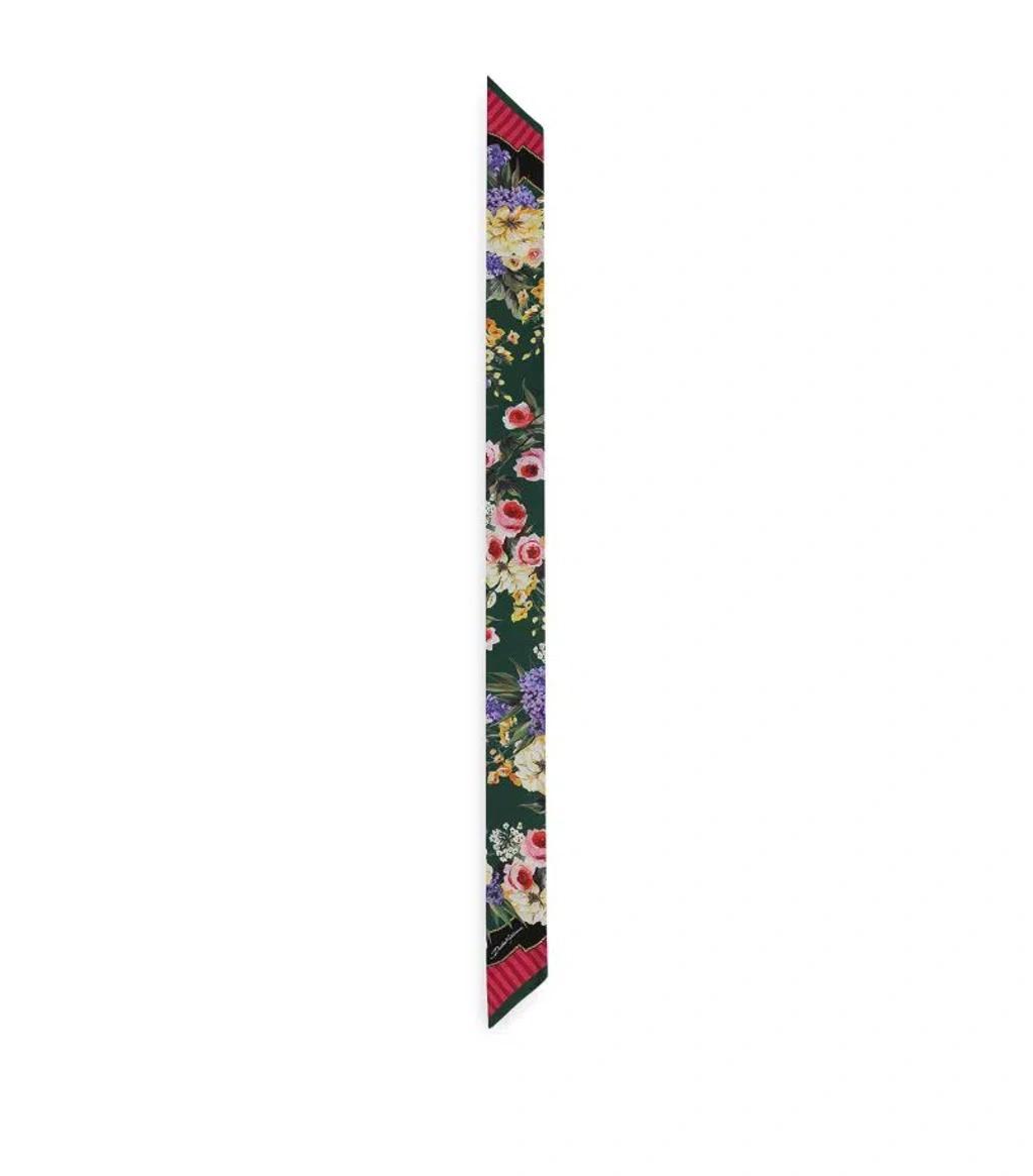 Silk Floral Print Scarf In Multi Product Image