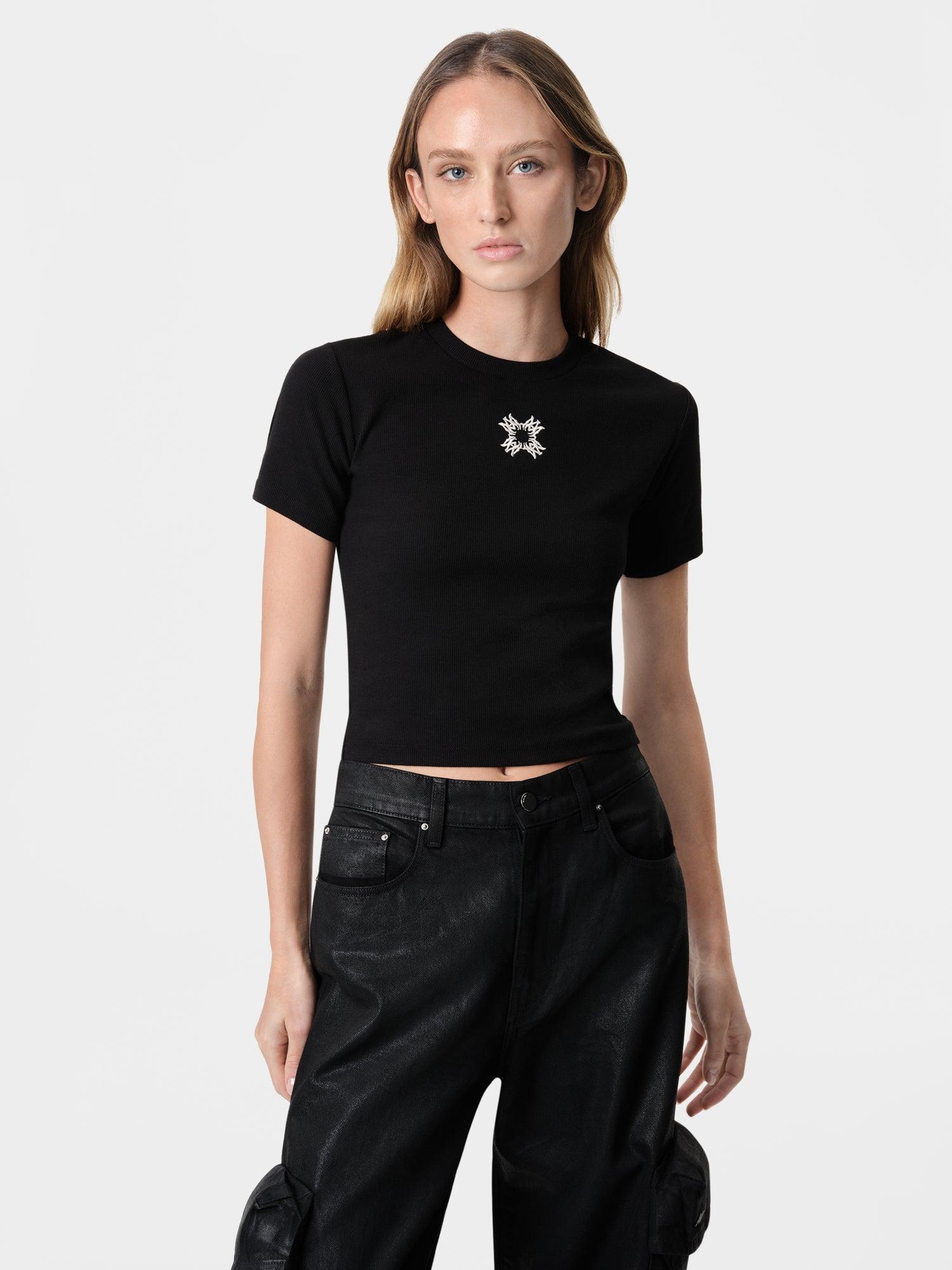 WOMEN - WOMEN'S MA QUAD BABY TEE - Black Female Product Image