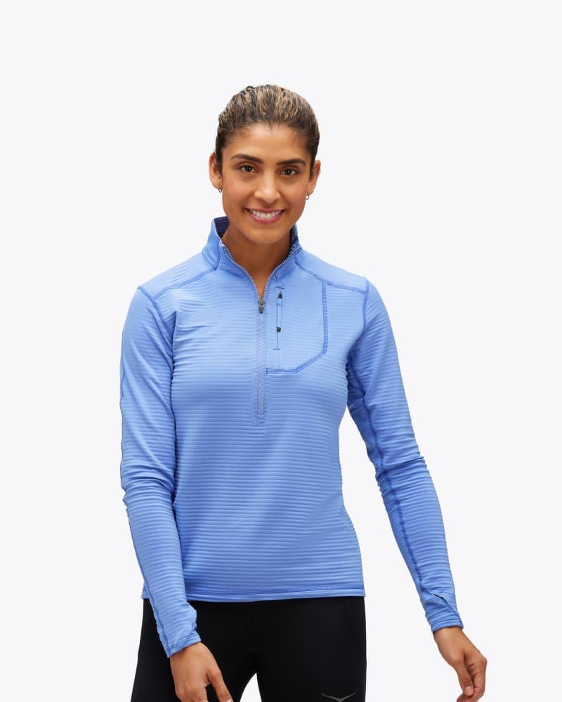 HOKA Womens 1/2 Zip in Black, Size XS Product Image