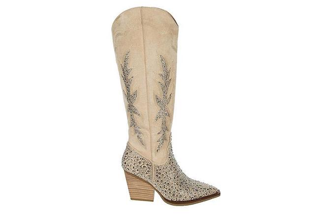 madden girl Apple Womens Embellished Western Boots Brown Team Product Image