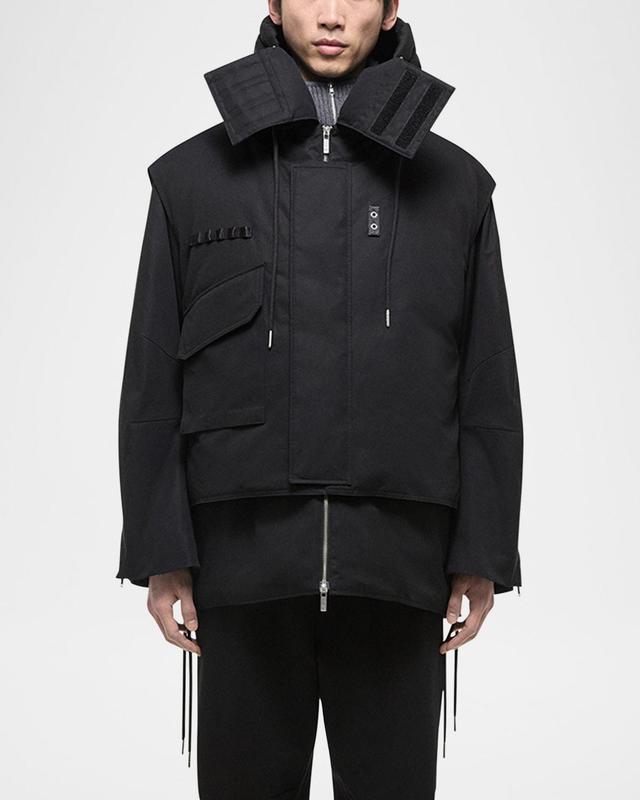 Men's Double-Layer Hooded Parka Product Image