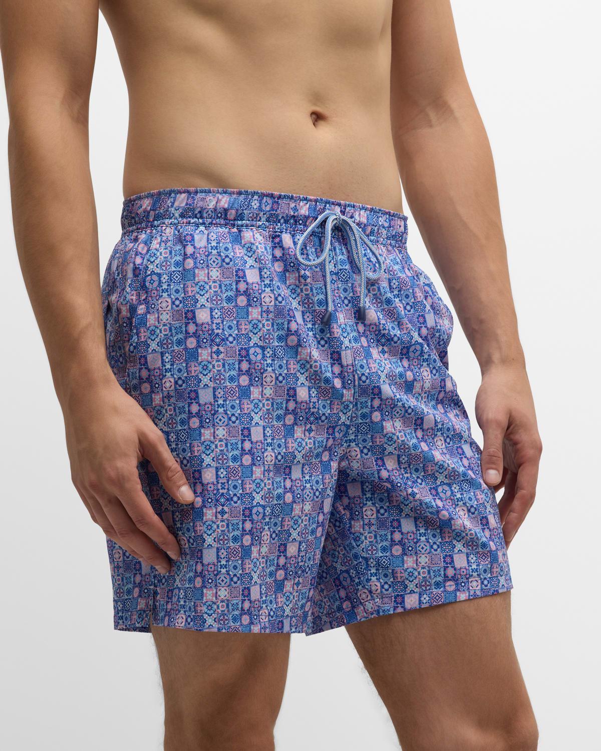 Mens Mosaic Madness Swim Trunks Product Image