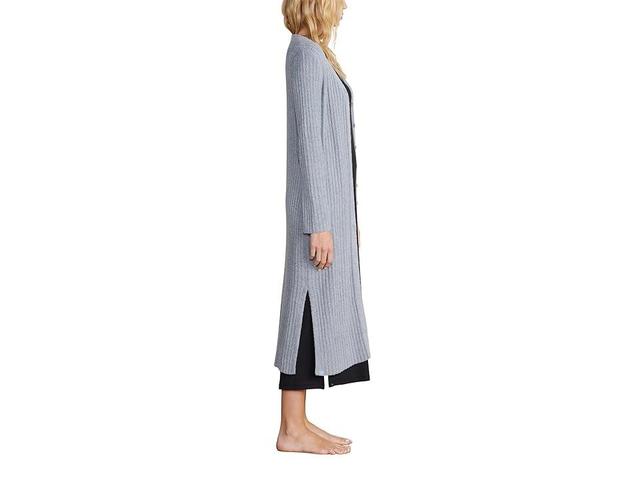Barefoot Dreams CozyChic Lite(r) Pointelle Long Cardigan (Moonbeam) Women's Sweater Product Image