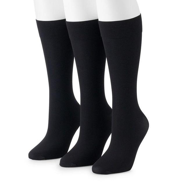 Womens GOLDTOE 3-Pack Trouser Dress Socks Black Product Image