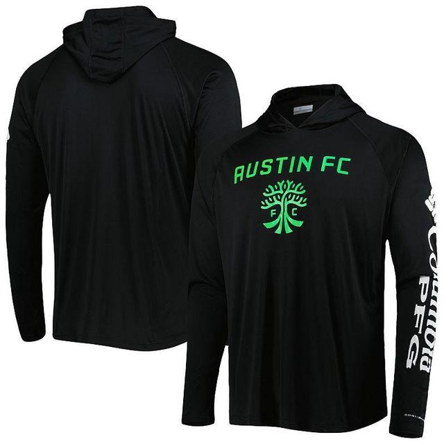 Mens Columbia Black Austin FC Terminal Tackle Omni-Shade Raglan Pullover Hoodie Product Image