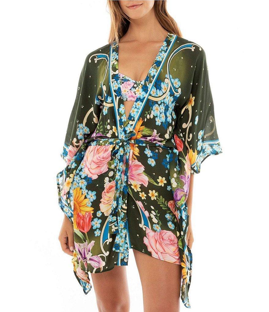 Agua Bendita Cora Dreamin Print Kimono Cover-Up Product Image