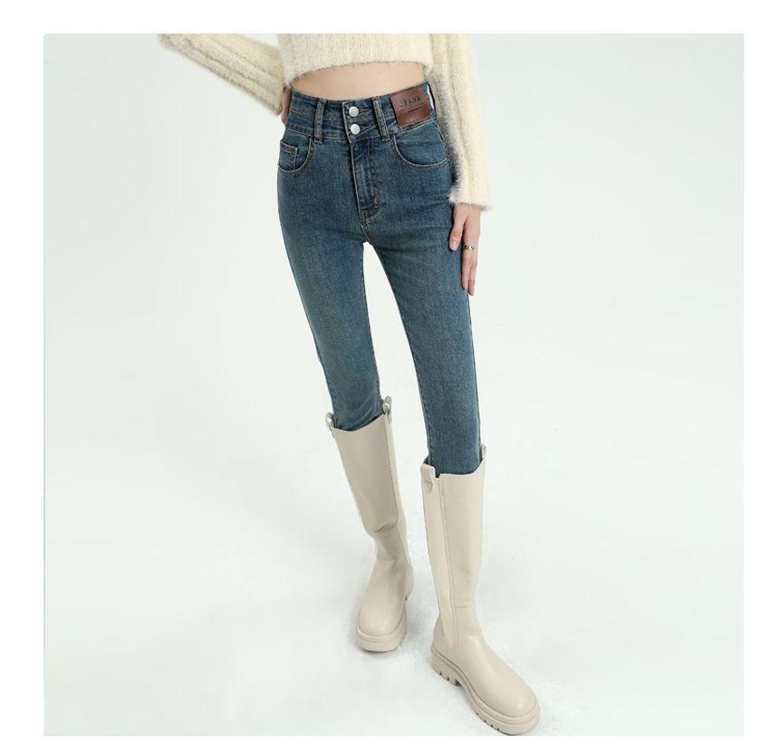 High Rise Applique Skinny Jeans (Various Designs) Product Image