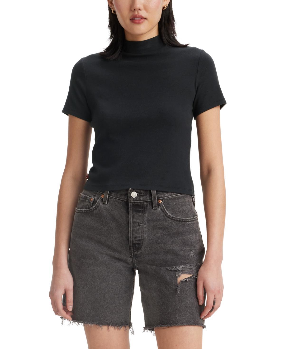 Levis Womens Effortless Short-Sleeve Mock-Neck Tee Product Image