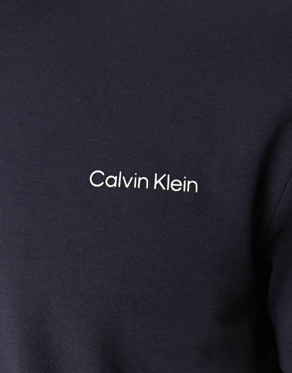 Calvin Klein micro logo interlock T-shirt in navy Product Image