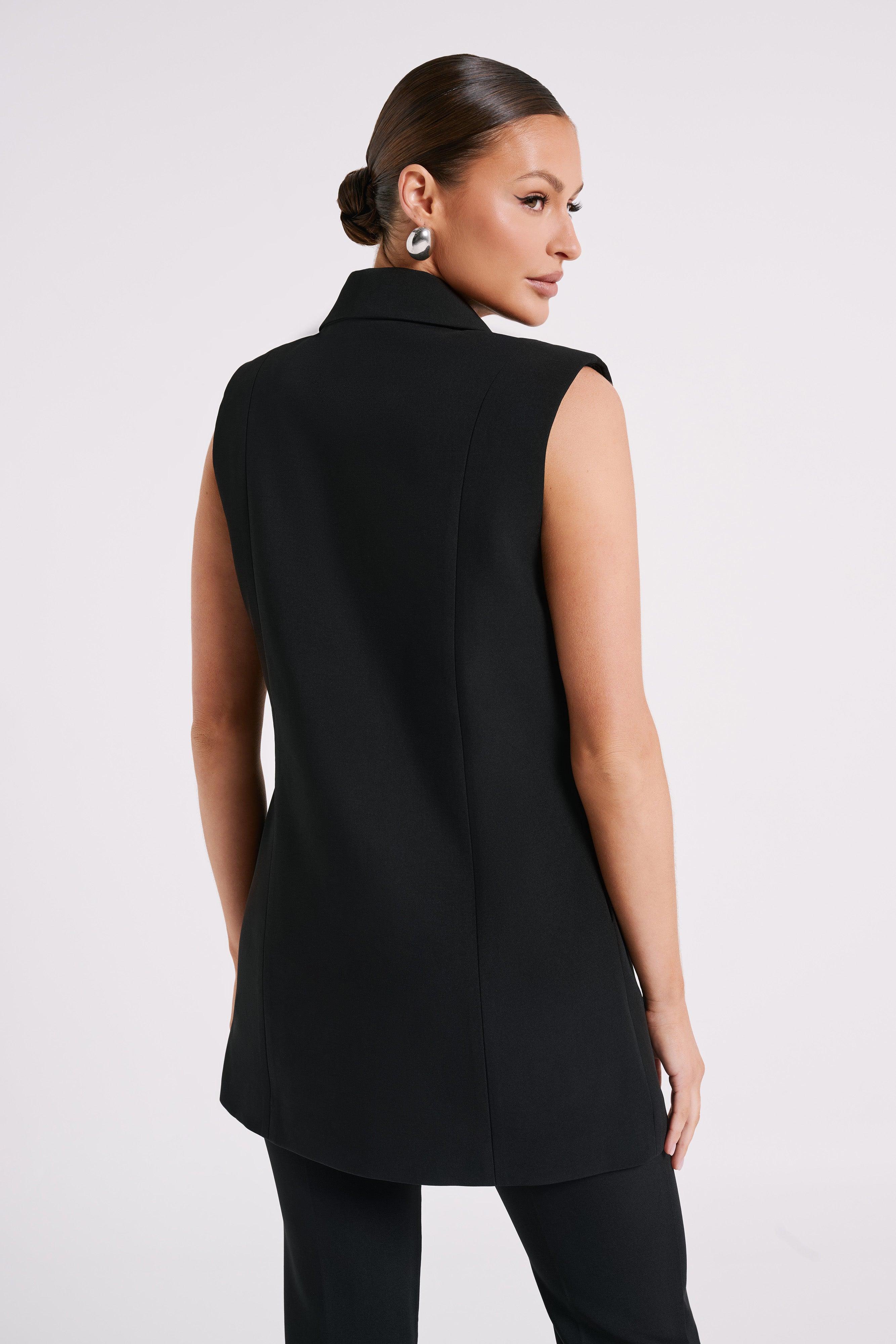 Robin Oversized Suiting Vest - Black Product Image