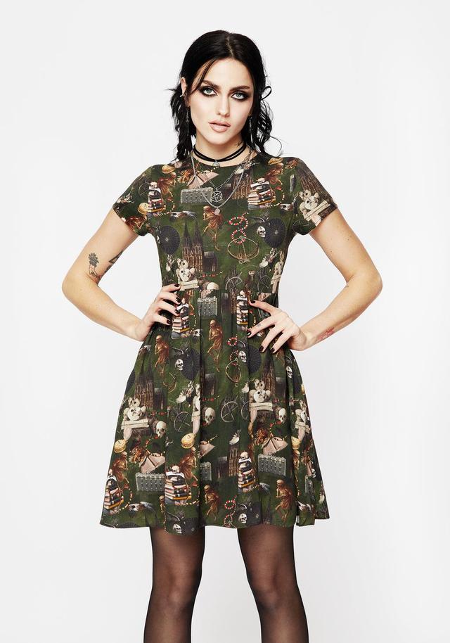 Maleficium Mini Skater Dress Product Image