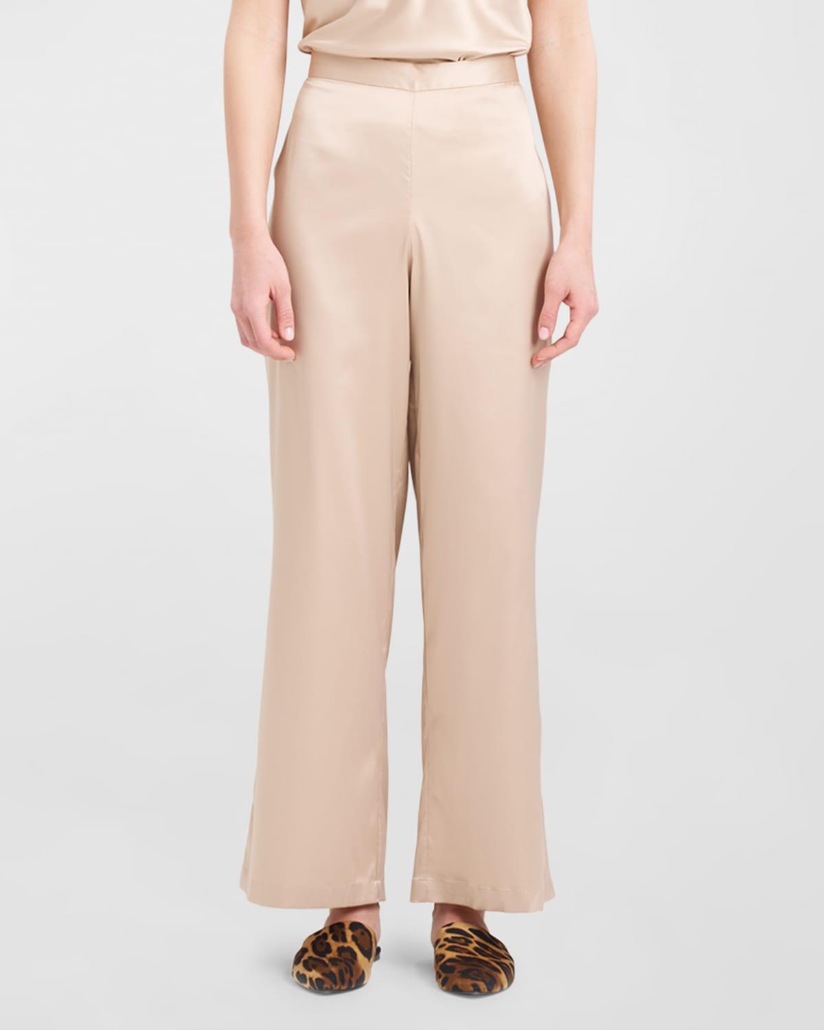 Glamour Straight-Leg Satin Lounge Pants Product Image