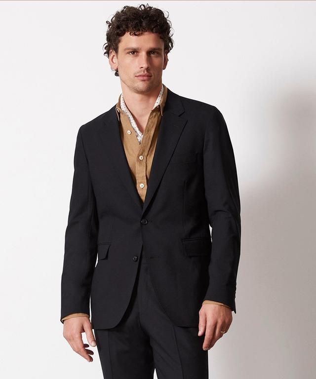 Italian Tropical Wool Sutton Suit Jacket in Black Product Image