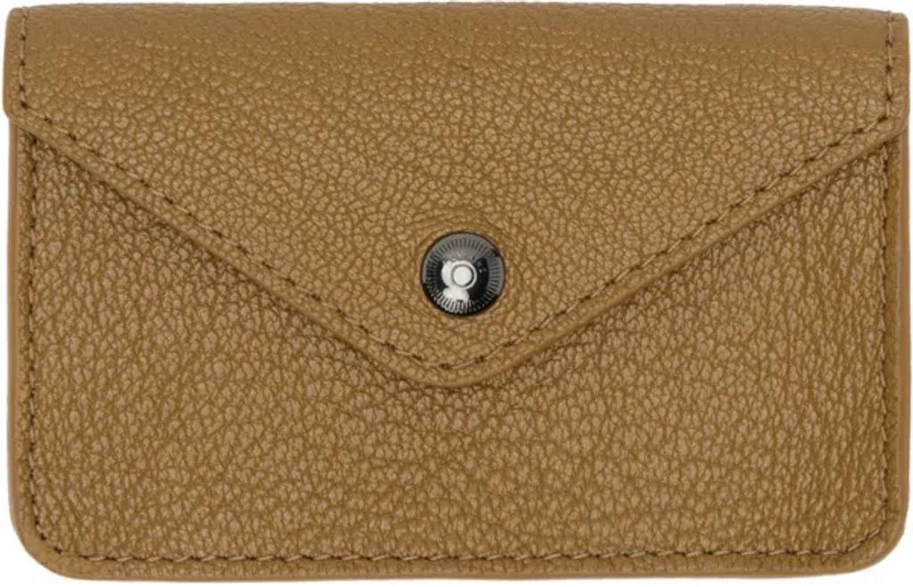 LEMAIRE Tan Enveloppe Coin Pouch In Gr676 Bronze Khaki Product Image