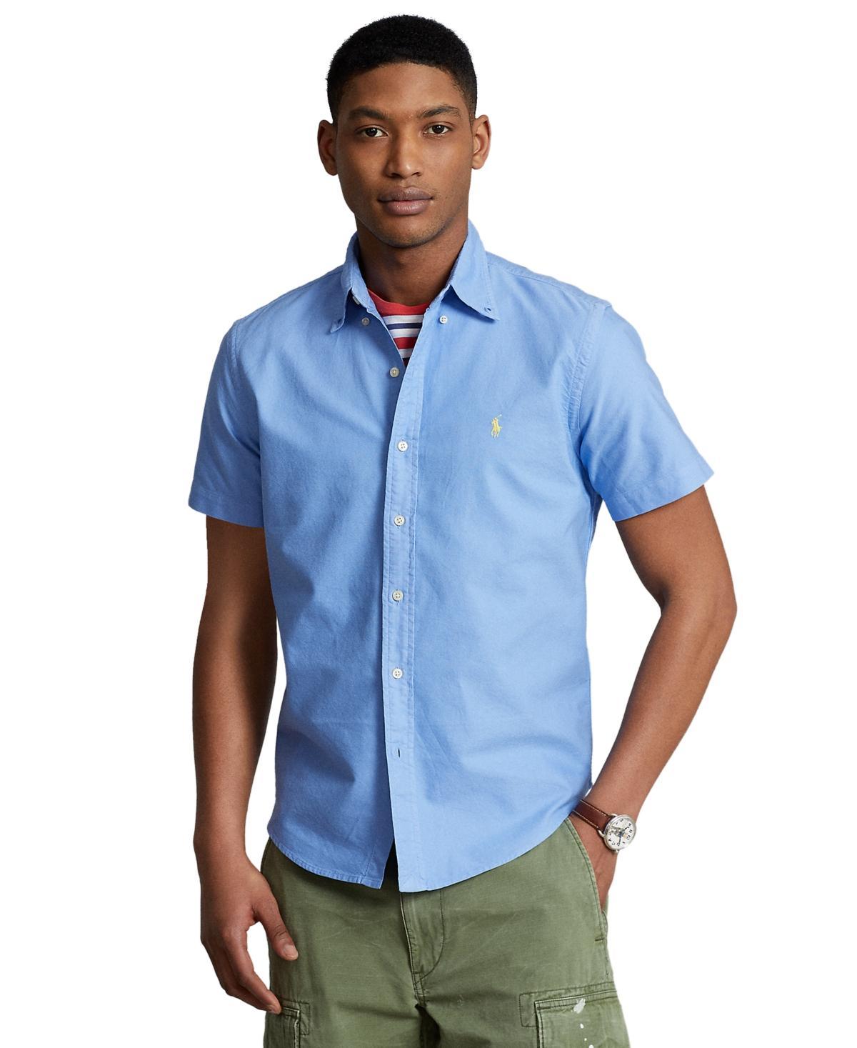 Polo Ralph Lauren Solid Oxford Short Sleeve Woven Shirt Product Image