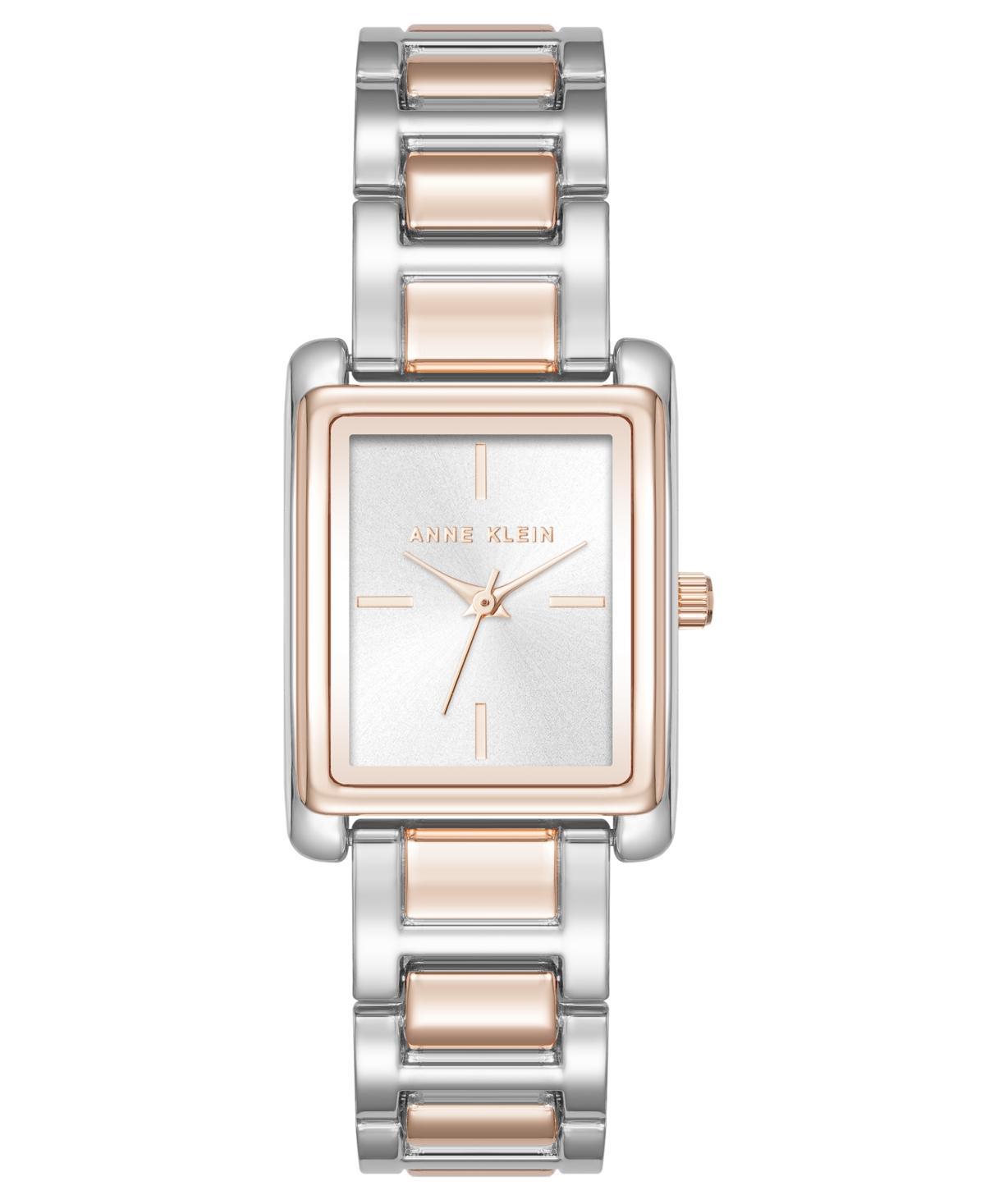 Anne Klein Womens Quartz Contemporary Silver-Tone and Rose Gold-Tone Alloy Metal Watch, 24mm - Silver-Tone/Rose Gold-Tone Product Image