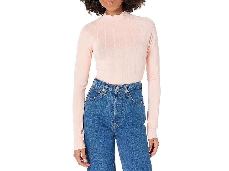 Free People Wide Eyed Mock Neck Nectar) Women's Clothing Product Image