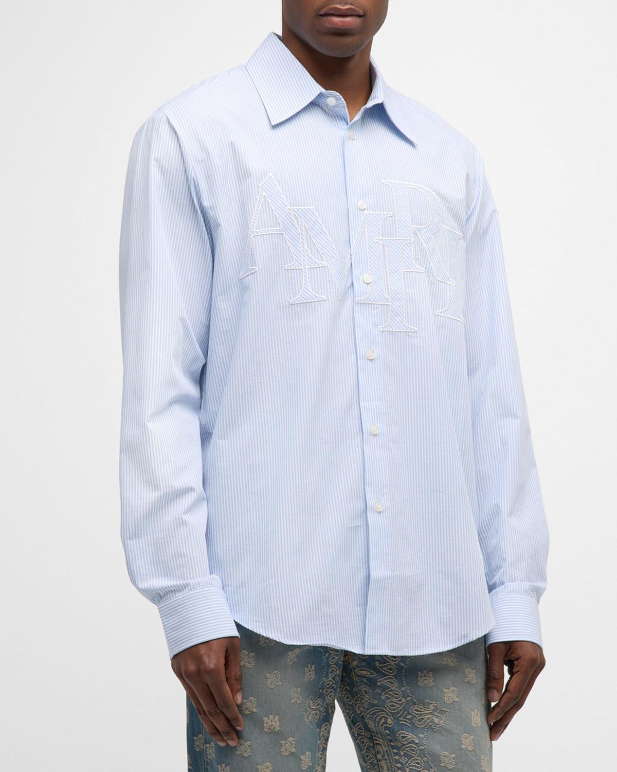 Mens Staggered Pinstripe Sport Shirt Product Image