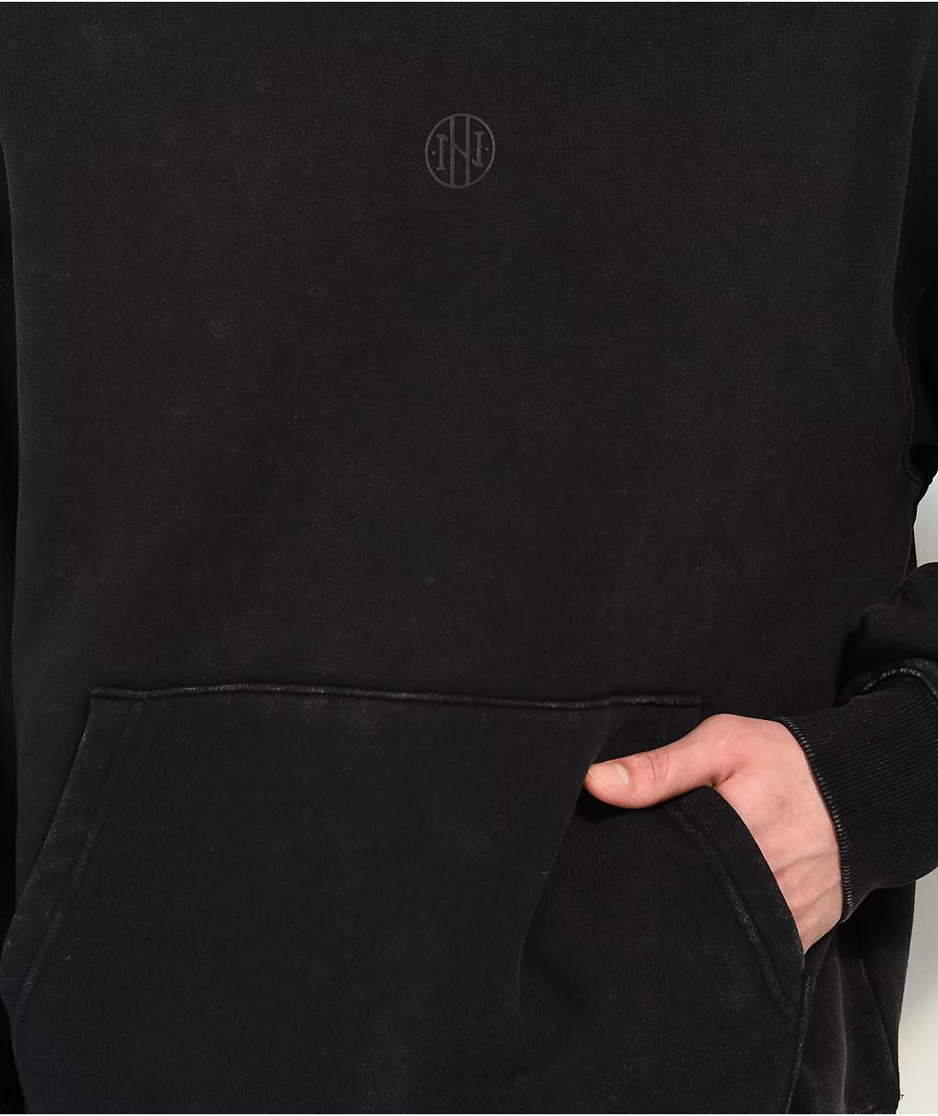 Ninth Hall Fundamentals Black Boxy Hoodie Product Image