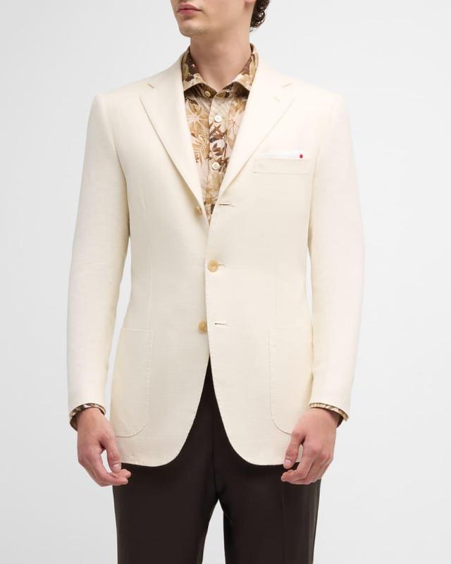 Mens Silk-Cotton Twill Blazer Product Image