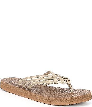 Sanuk Yoga Sandy Metallic Thong Sandals Product Image