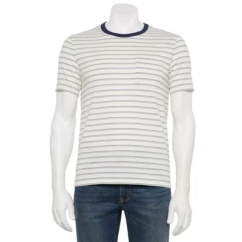 Mens Thomas Sterling Striped Short Sleeve Knit Tee Blue Stripe Product Image