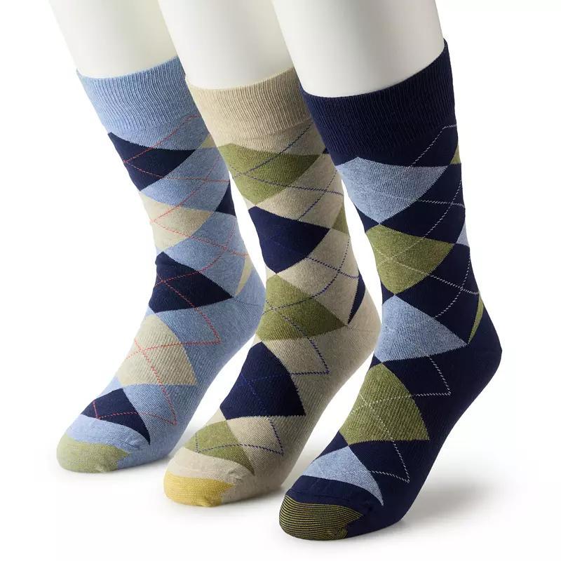 Gold Toe Mens Carlyle Argyle Socks - 3 pk. Product Image