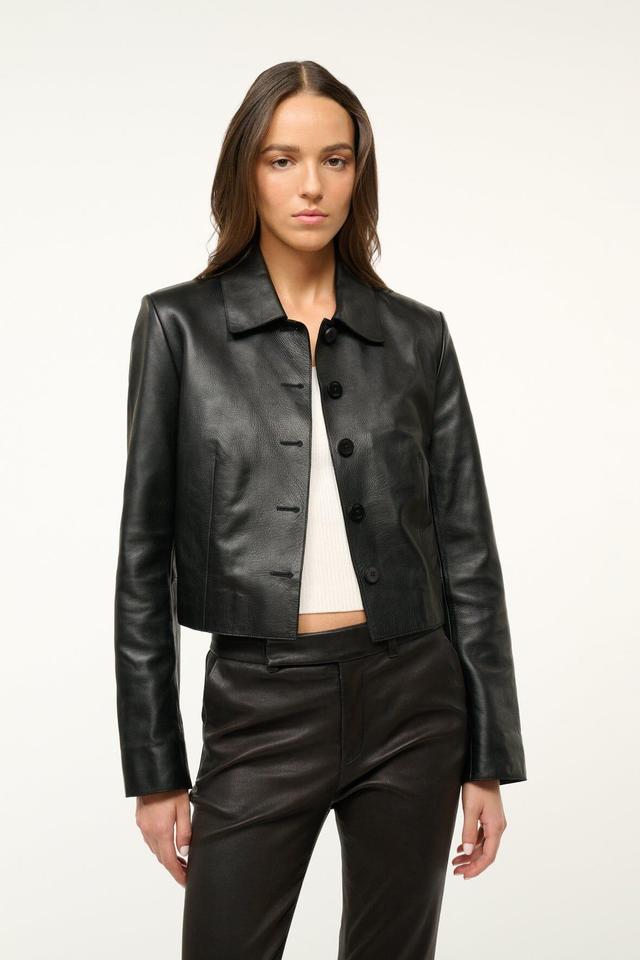 LEATHER MARINO JACKET | BLACK Product Image