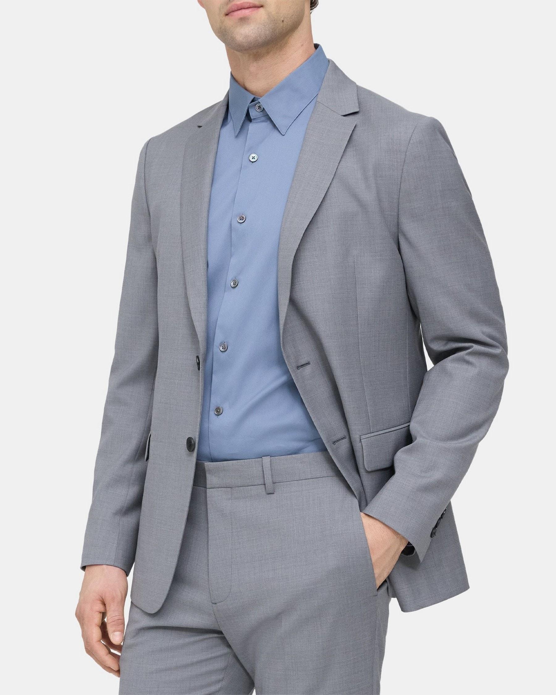 Unstructured Blazer in Grid Wool Product Image