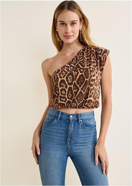 One-Shoulder Crop Top Product Image