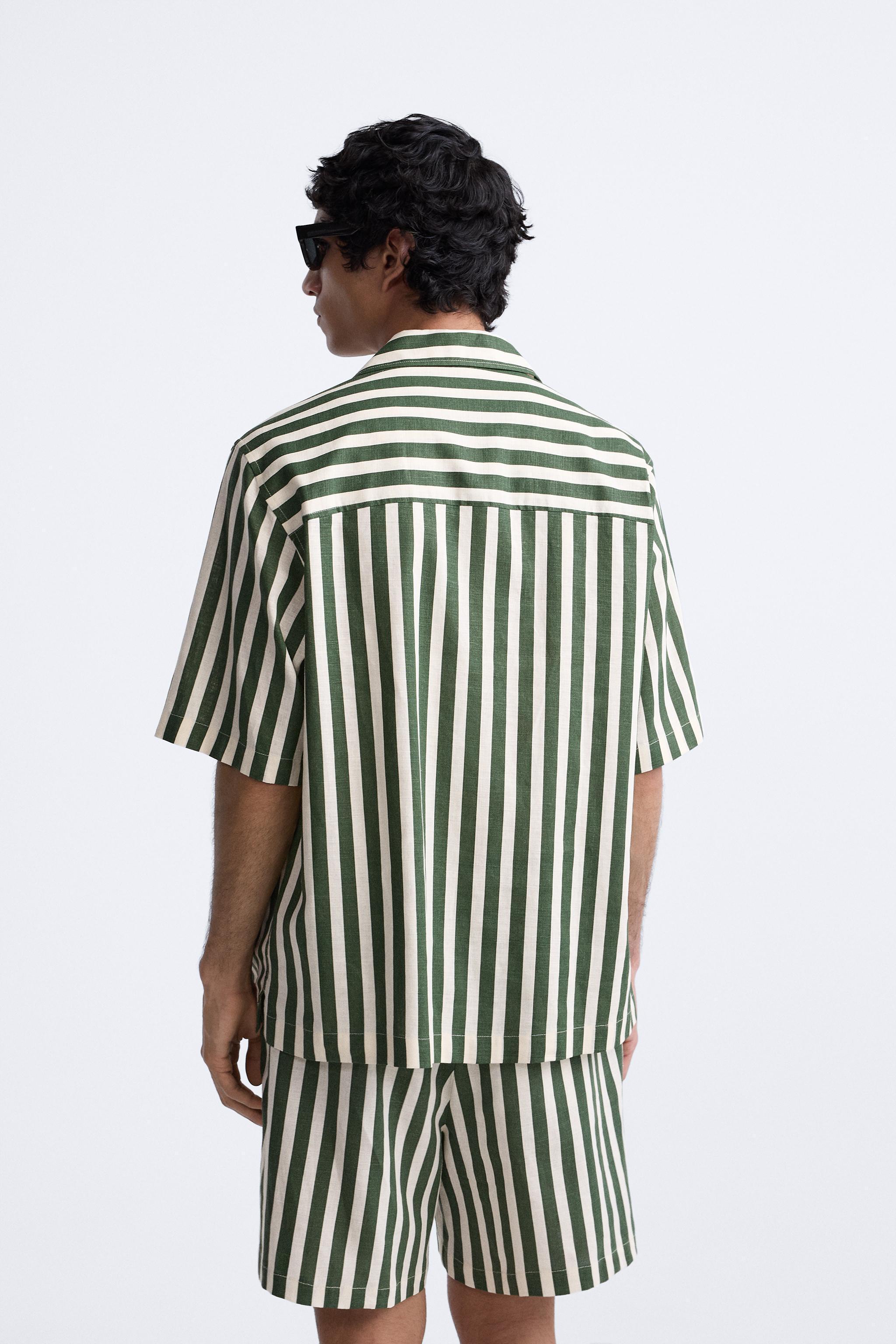 LINEN - VISCOSE STRIPED SHIRT Product Image